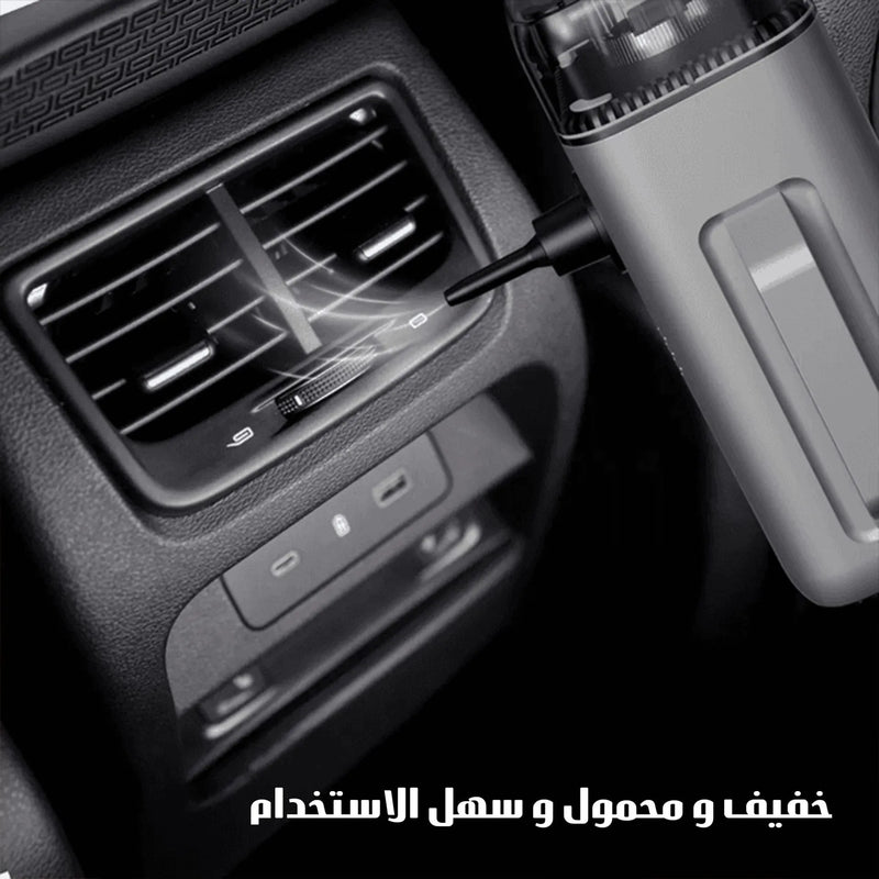 مشغل طوارئ السيارات متعدد الوظائف 6 في 1 ومكنسة كهربائية ضاغط هواء محمول مضخة نفخ مساعدة الطاقة المحمولة مع شفط ونفخ