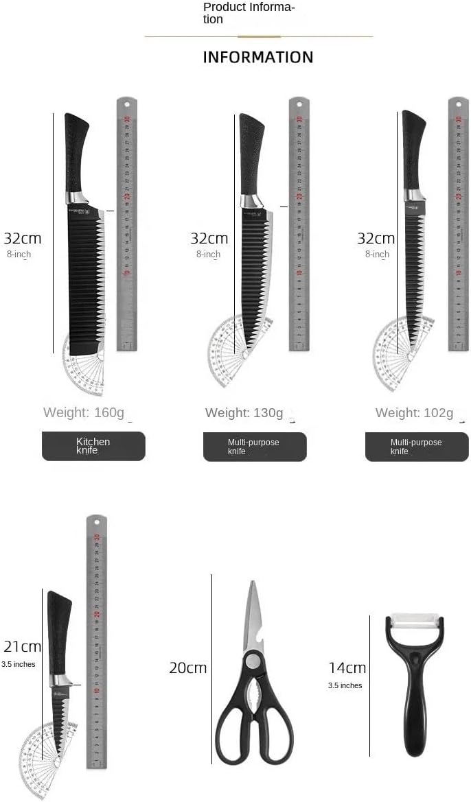 طقم سكاكين EVRYEALTH 6 قطع - Damise Sharp Knives