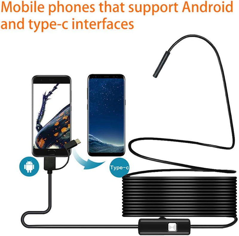 كاميرا فحص USB Type-C مزدوجة العدسة ضد الماء