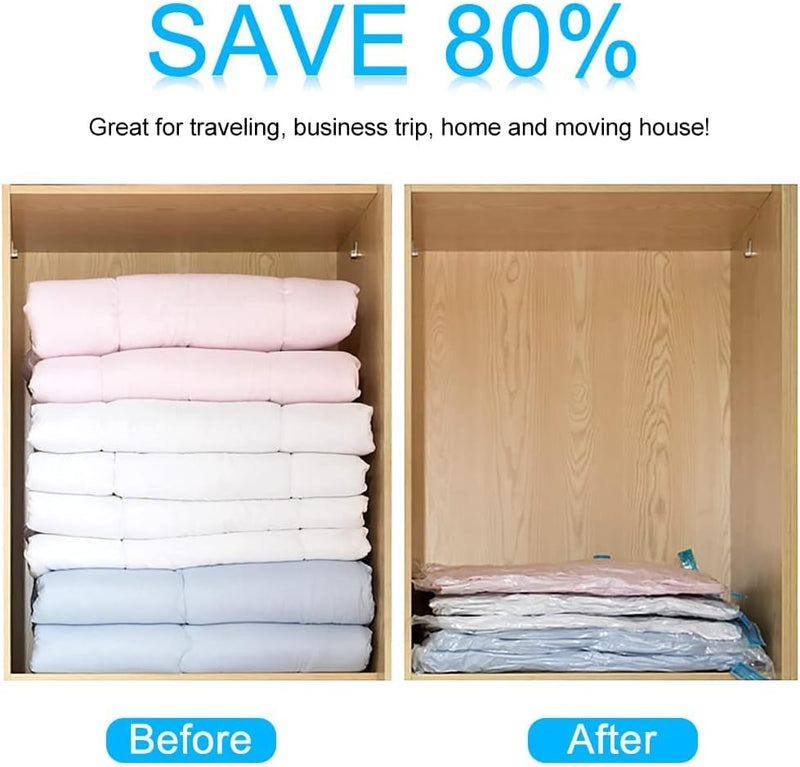 Vacuum Storage Bags - Space Saver with Pump 🧹 - 5 Bags