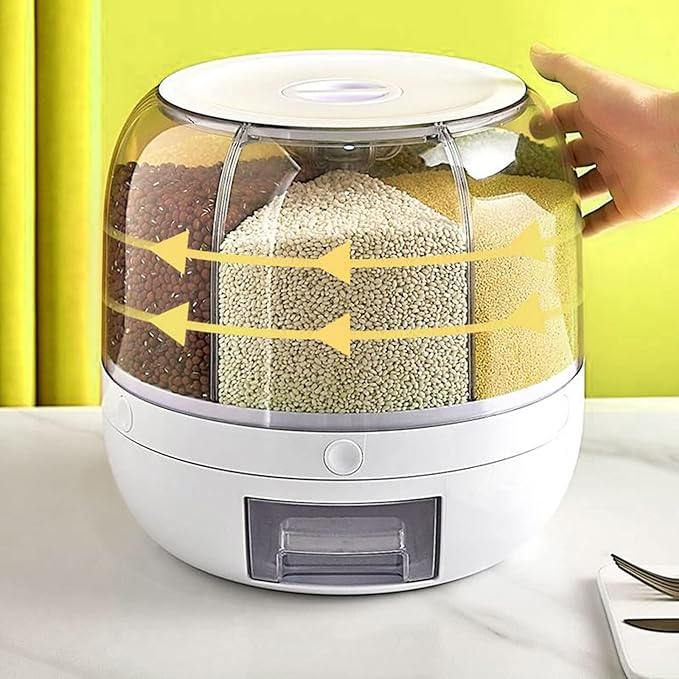 موزع حبوب منظم للمطبخ دوار 360 درجة