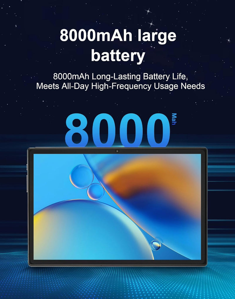 تابلت 17 برو ماكس 10.1 انش HD ذكي 5G واي فاي اوميو اندرويد 15 | ثنائي شرائح الاتصال | كاميرا 8+16MP | كيبورد وماوس (برتقالي)
