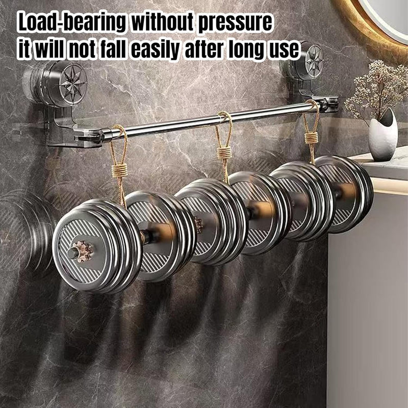 🚿 عصا تعليق المناشف بالشفط- ستانلس ستيل