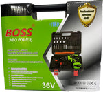 دريل اخضر ببطاريه 36 فولت (BOSS) + مفتاحين هديه