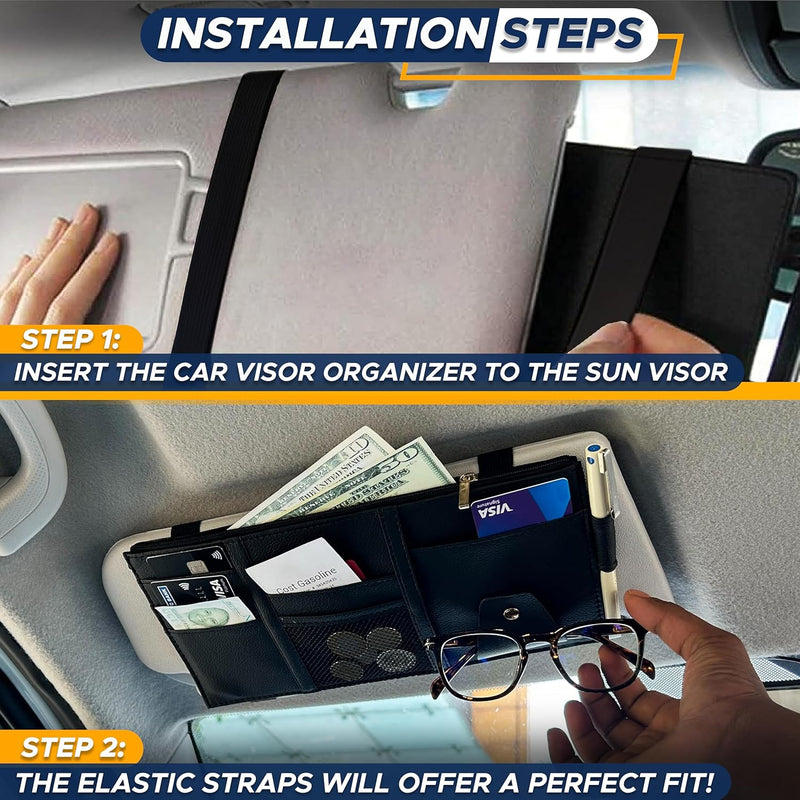 منظم حامل الغرفة الشمسية للسيارة 🚗 | Car Sun Visor Organizer