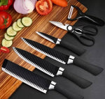 طقم سكاكين EVRYEALTH 6 قطع - Damise Sharp Knives