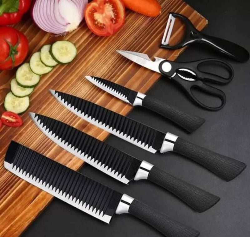 طقم سكاكين EVRYEALTH 6 قطع - Damise Sharp Knives