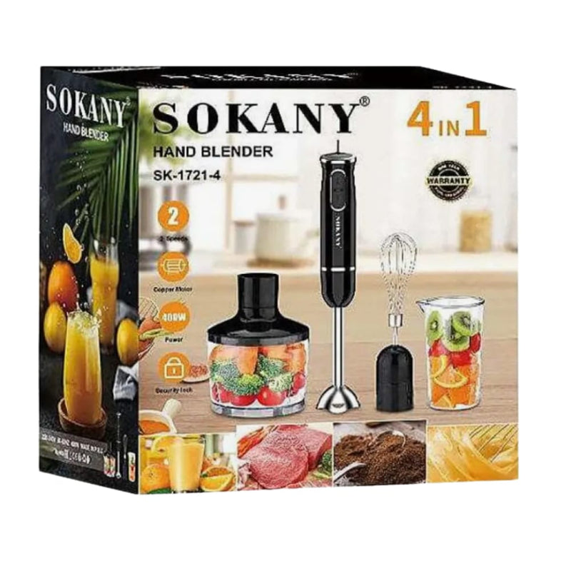 خلاط يدوي SOKANY 4 في 1 - موديل SK-1721-4