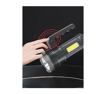كشاف LED متعدد الوظائف مع شحن شمسي وUSB - 4 أوضاع