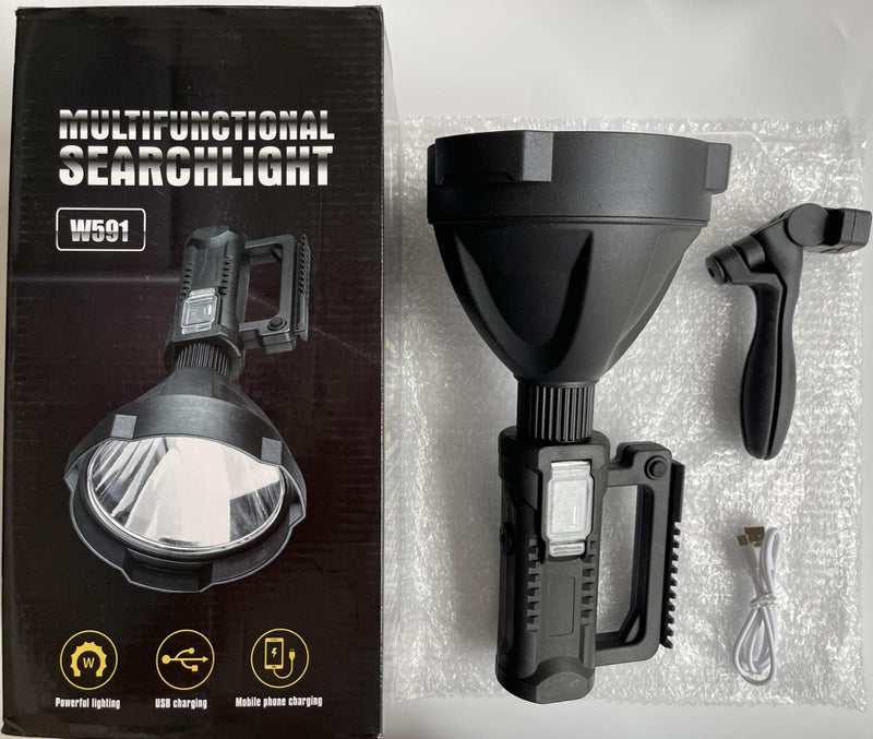 كشاف LED قوي قابل لإعادة الشحن 100000 لومن مع حامل ثلاثي