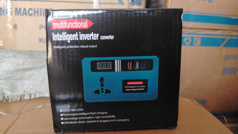 محول بطارية انفرتر XPower لمدخل كهرباء 220V وUSB ديجيتال - سيستم ماكيتا 18-21V