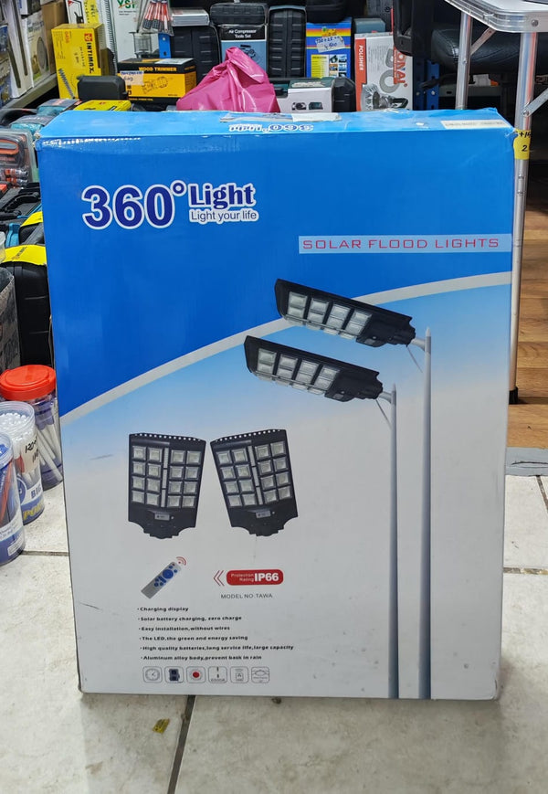✨ كشاف طاقة شمسية 360° – Solar Flood Light 3500W