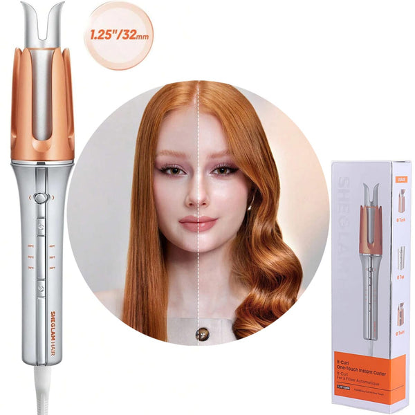 ✨ SHEGLAM جهاز تجعيل الشعر التلقائي - It-Curl 32mm