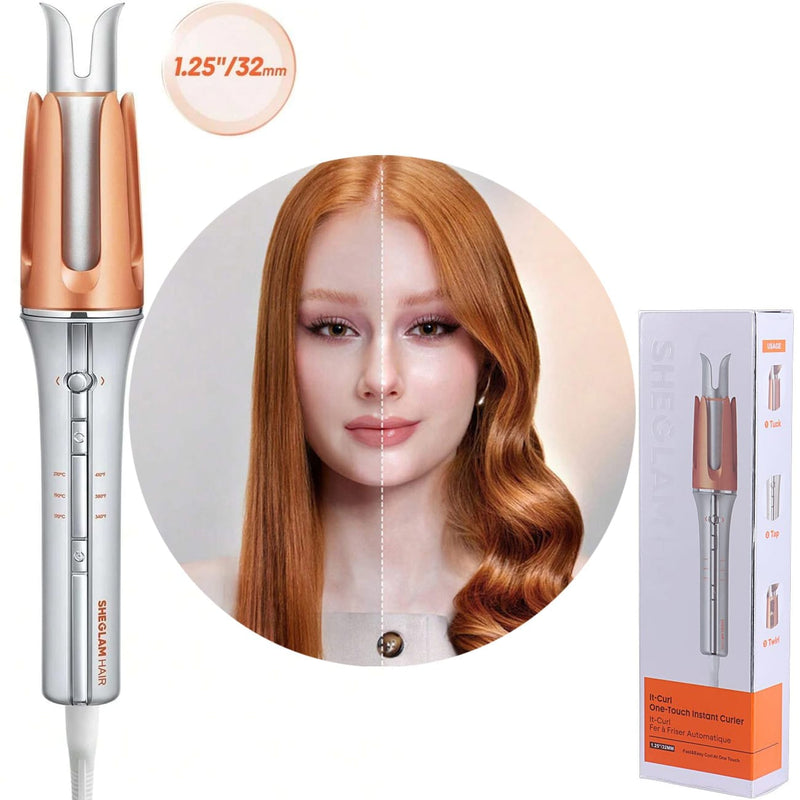 ✨ SHEGLAM جهاز تجعيل الشعر التلقائي - It-Curl 32mm
