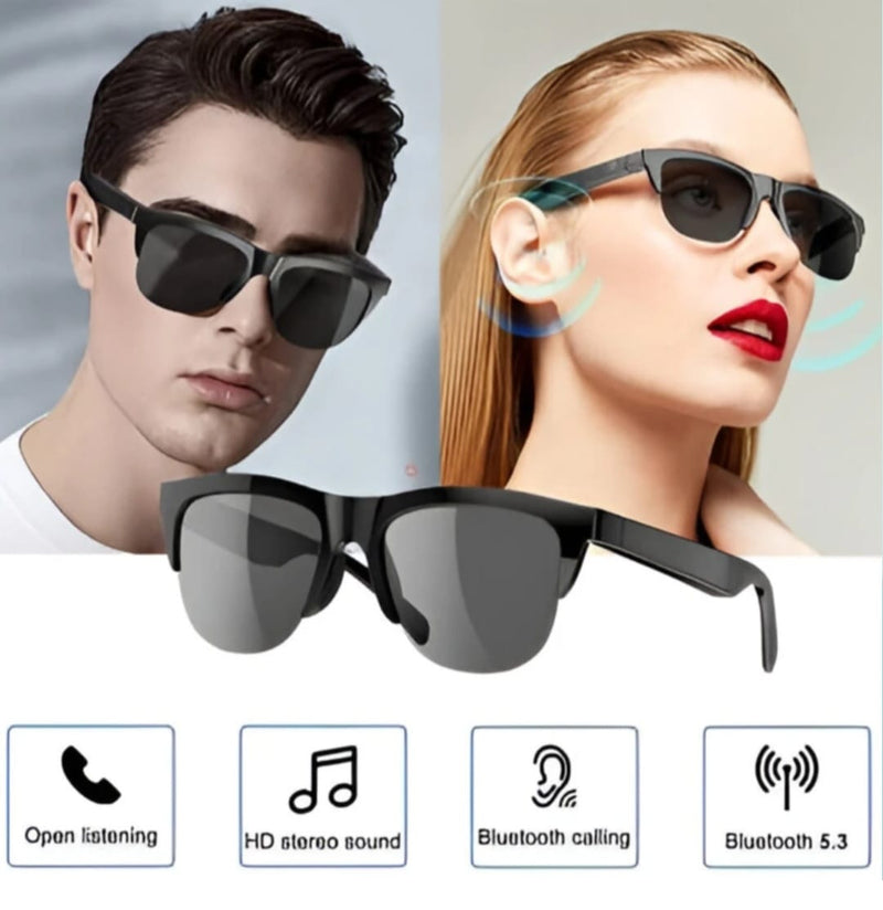 نظارات شمسية ذكية بسماعة بلوتوث 🕶️🎧 — استمع واتصل بلمسة واحدة!