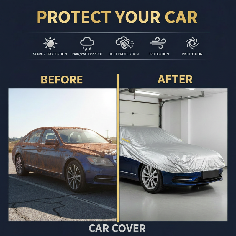 Car Cover Before & After - Sand & Sun Damage