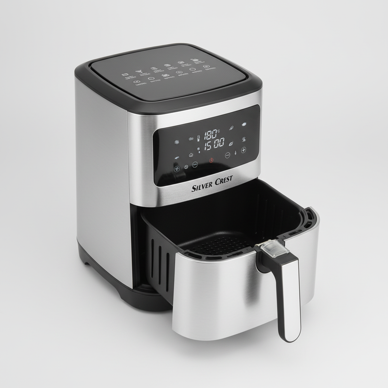 عرض القلاية الهوائية Silver Crest 10L + 2 طبق سيليكون هدية