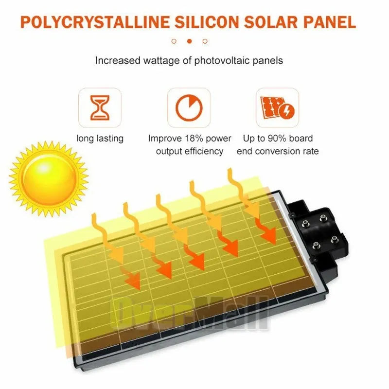 ✨ كشاف طاقة شمسية 360° – Solar Flood Light 3500W