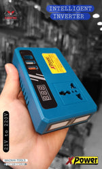 محول بطارية انفرتر XPower لمدخل كهرباء 220V وUSB ديجيتال - سيستم ماكيتا 18-21V