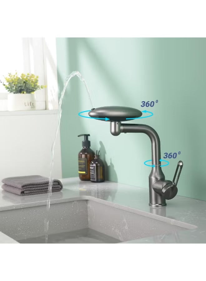 🚿 خلاط مياه فاخر | للحمام والمطبخ | بخاخ 4 أوضاع | دوران 360°
