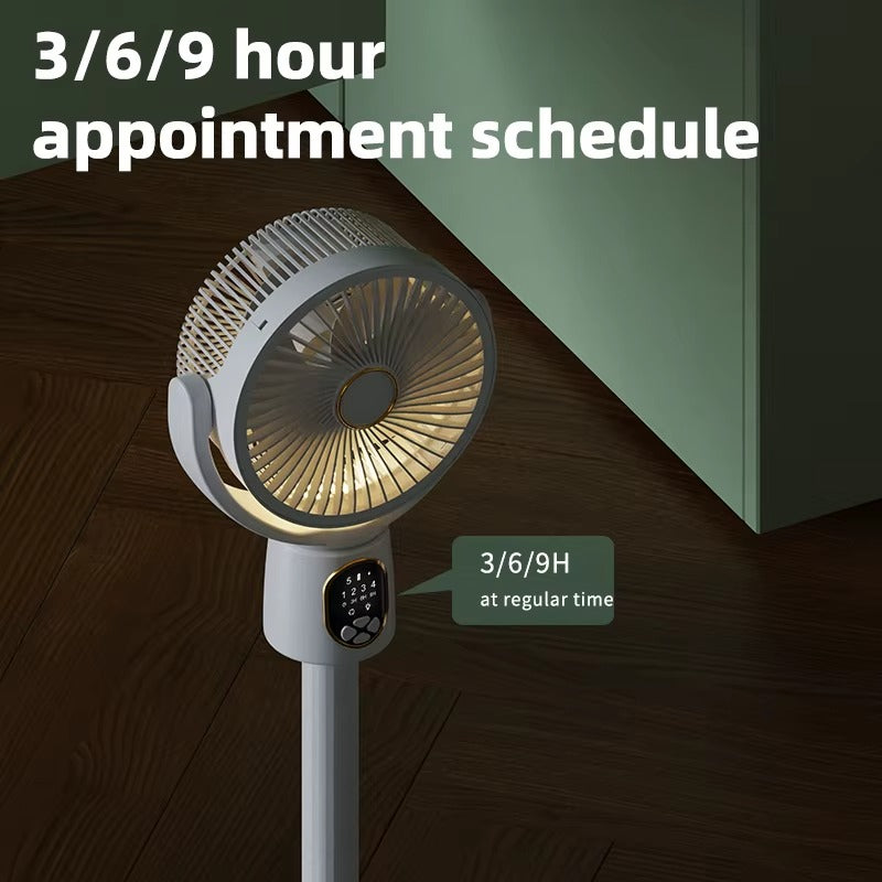 مروحة شخصية قابلة للشحن - ريموت كنترول + شاشة LED + 5 سرعات