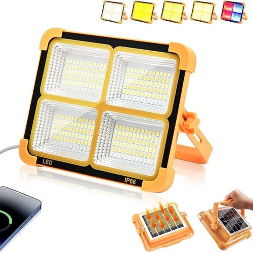🔦☀️ كشاف شمسي LED متعدد الوظائف مع باور بانك - 4 أوضاع إضاءة