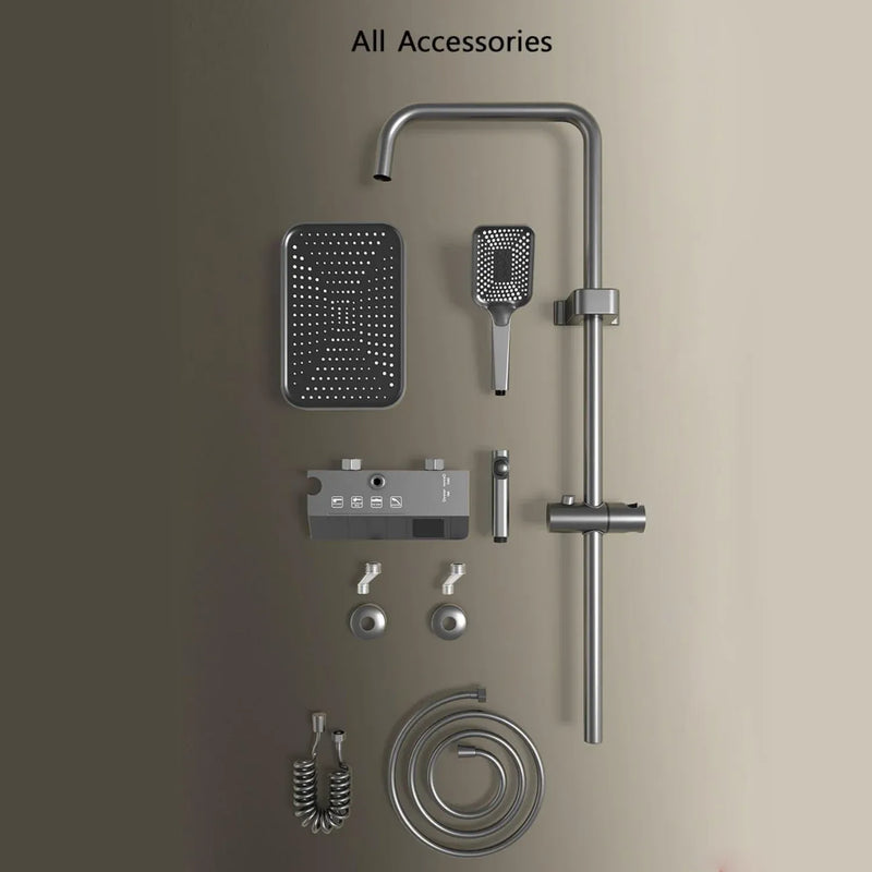 🚿 طقم دش فاخر بمفاتيح بيانو وشاشة LED ✨
