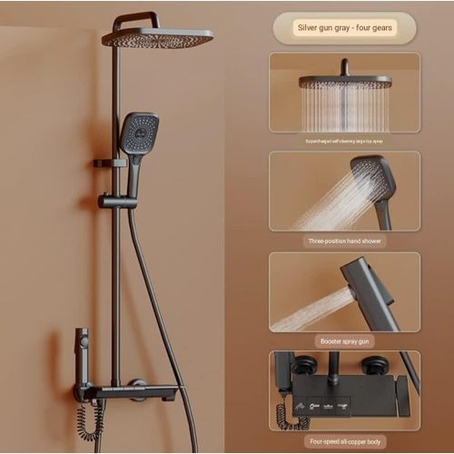 🚿 طقم دش فاخر بمفاتيح بيانو وشاشة LED ✨