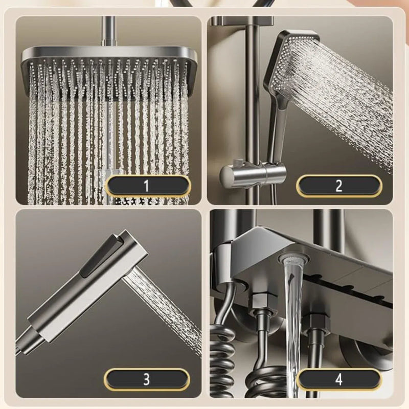 🚿 طقم دش فاخر بمفاتيح بيانو وشاشة LED ✨