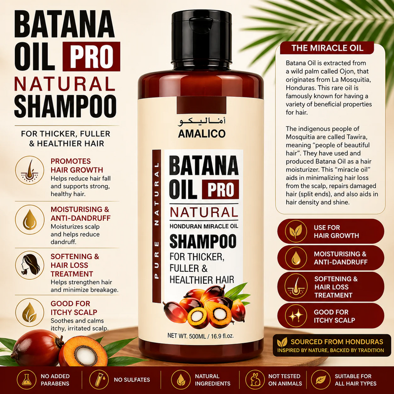 AMALICO Batana Oil Hair Series 🌿 – طقم العناية الكامل 6 قطع
