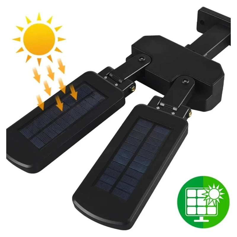 كشاف شمسي مزدوج للحديقة والممرات - مستشعر حركة وريموت كنترول ☀️🔆