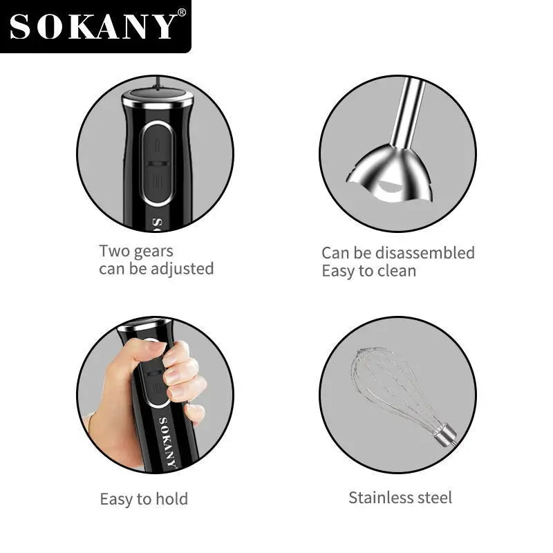 خلاط يدوي SOKANY 4 في 1 - موديل SK-1721-4