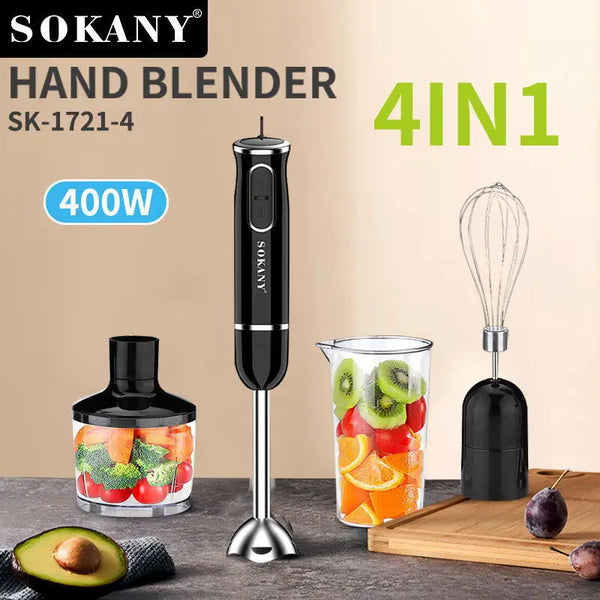 خلاط يدوي SOKANY 4 في 1 - موديل SK-1721-4