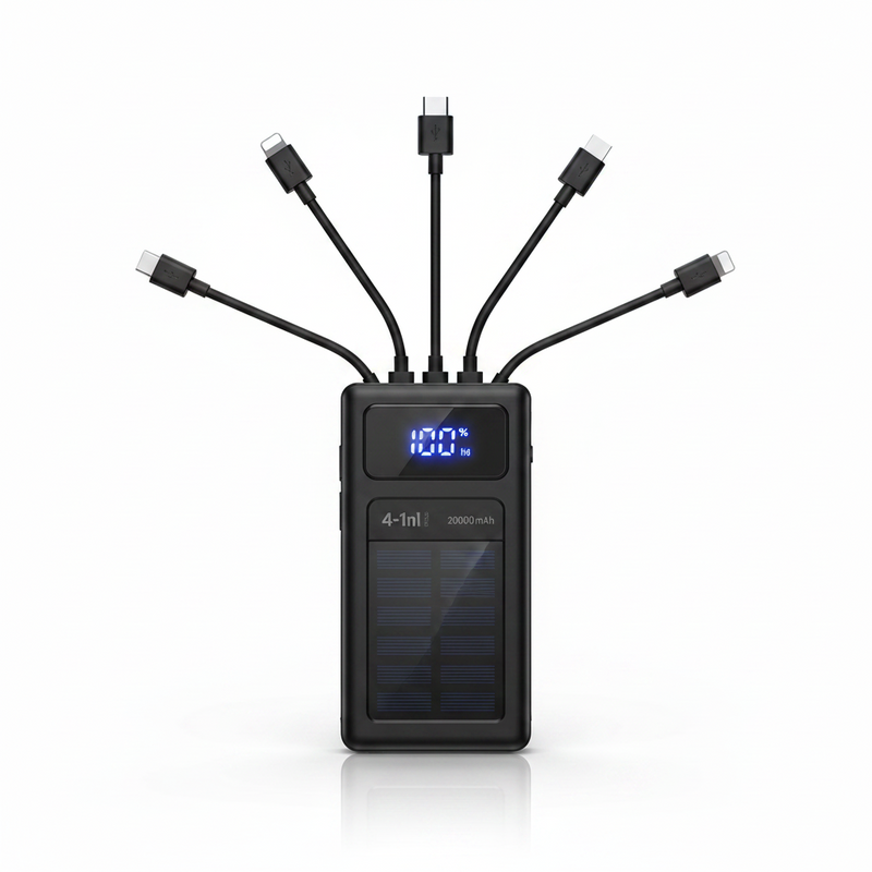 بنك طاقة Preom ZHY-308S سعة 20000 مللي أمبير مع 4 كابلات مدمجة
