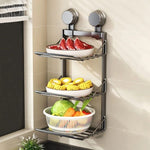 3-Tier Wall Mounted Metal Organizer - منظم معدني جداري 3 طبقات