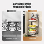 3-Tier Wall Mounted Metal Organizer - منظم معدني جداري 3 طبقات
