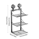 3-Tier Wall Mounted Metal Organizer - منظم معدني جداري 3 طبقات