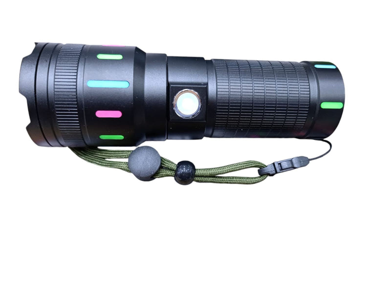 كشاف LED طويل المدى 3000M مع ليزر وشحن USB - LH-7065